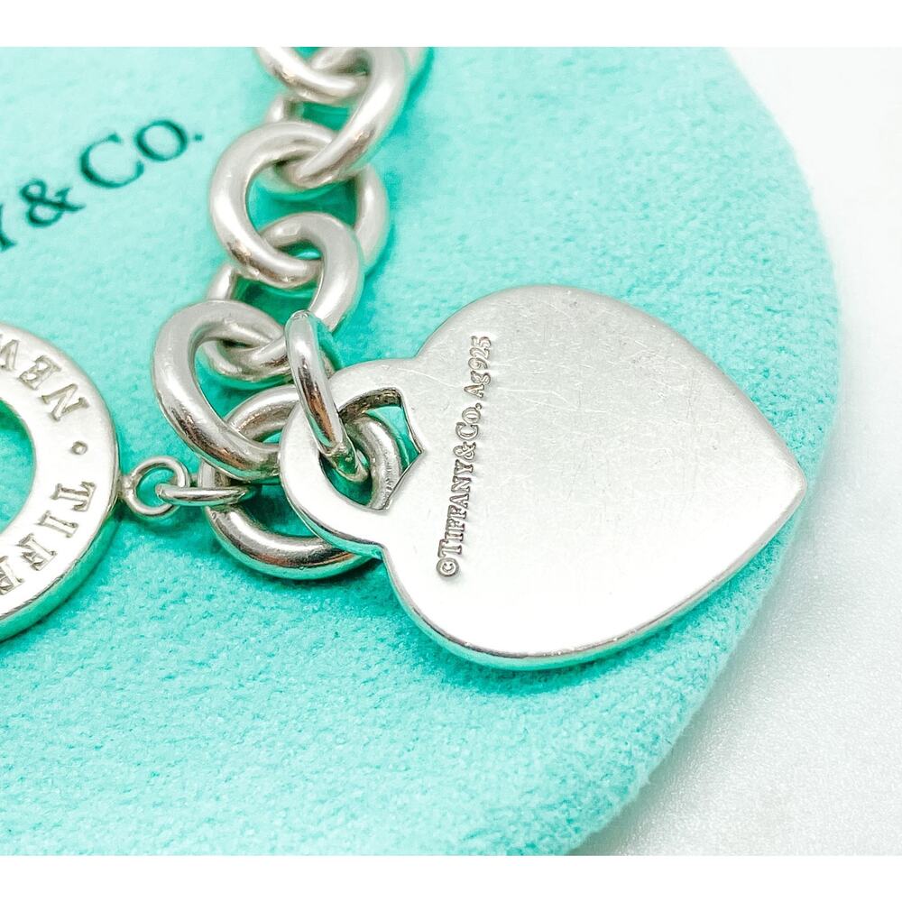 Tiffany & Co. Return to Tiffany Heart Tag Toggle Bracelet Sterling Silver 6.5" - Picture 4 of 13